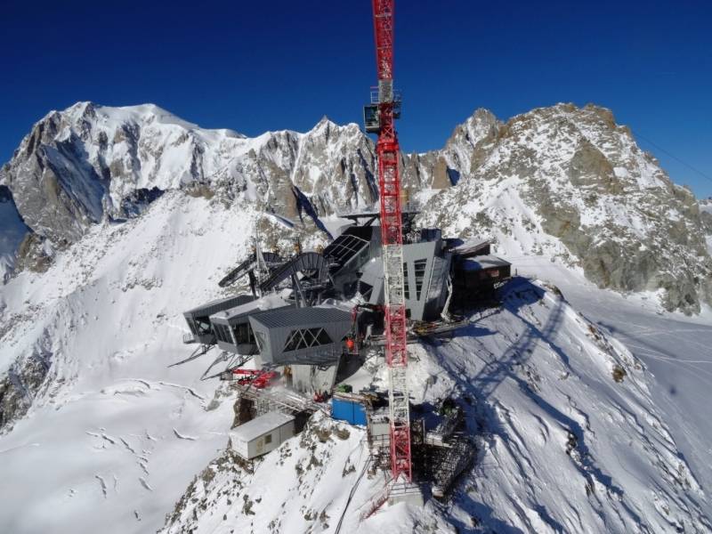 cogeis lavori - alta quota opere civili funiviarie - funivie monte bianco skyway