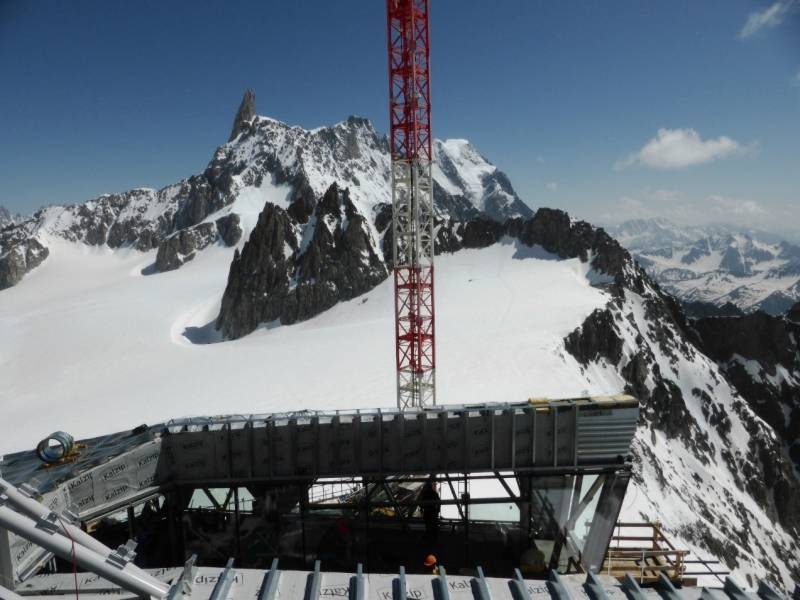 cogeis lavori - alta quota opere civili funiviarie - funivie monte bianco skyway